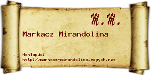 Markacz Mirandolina névjegykártya